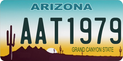 AZ license plate AAT1979