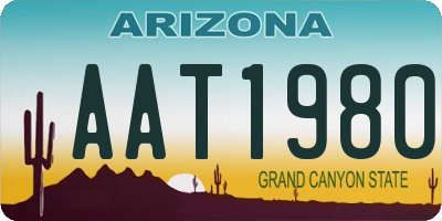 AZ license plate AAT1980