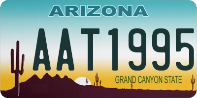 AZ license plate AAT1995