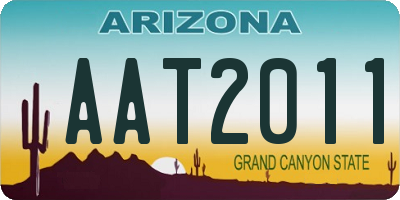 AZ license plate AAT2011