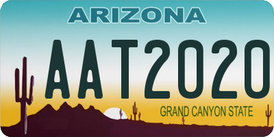 AZ license plate AAT2020