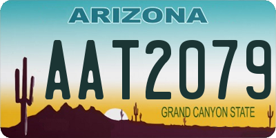 AZ license plate AAT2079