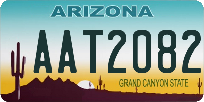 AZ license plate AAT2082