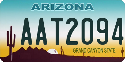 AZ license plate AAT2094
