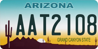 AZ license plate AAT2108