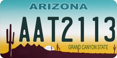AZ license plate AAT2113