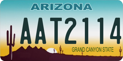 AZ license plate AAT2114