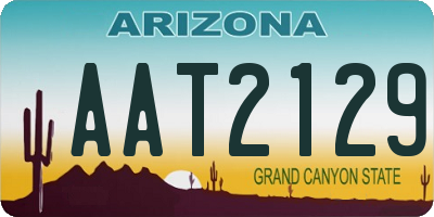 AZ license plate AAT2129