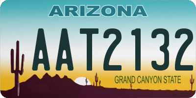 AZ license plate AAT2132