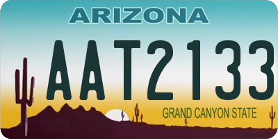 AZ license plate AAT2133