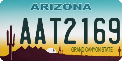 AZ license plate AAT2169