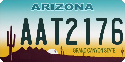 AZ license plate AAT2176