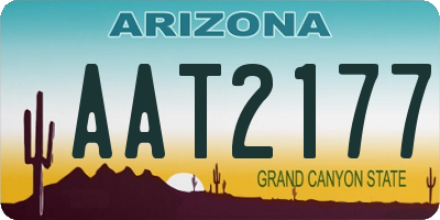 AZ license plate AAT2177