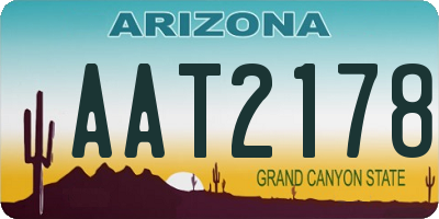 AZ license plate AAT2178