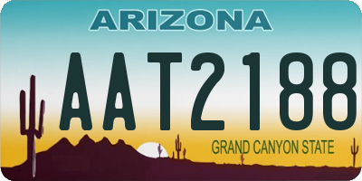 AZ license plate AAT2188