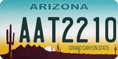 AZ license plate AAT2210