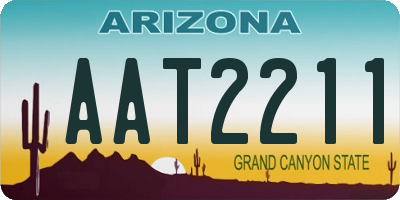 AZ license plate AAT2211