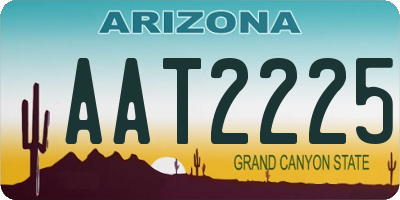 AZ license plate AAT2225