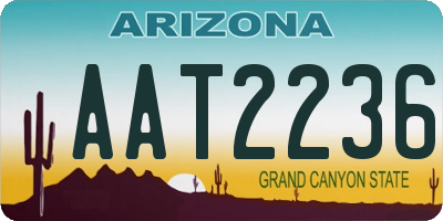 AZ license plate AAT2236