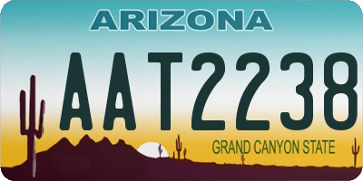 AZ license plate AAT2238