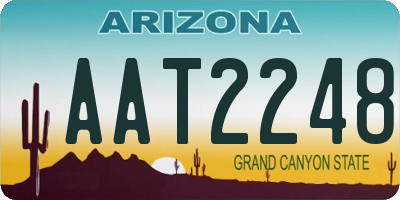 AZ license plate AAT2248