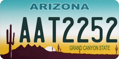 AZ license plate AAT2252