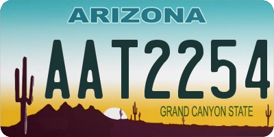 AZ license plate AAT2254