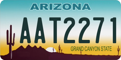 AZ license plate AAT2271