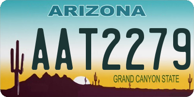AZ license plate AAT2279