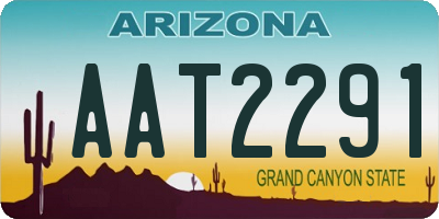AZ license plate AAT2291