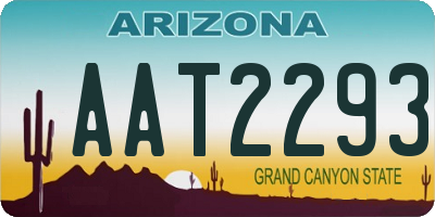 AZ license plate AAT2293