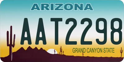 AZ license plate AAT2298