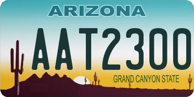 AZ license plate AAT2300