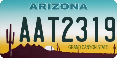 AZ license plate AAT2319