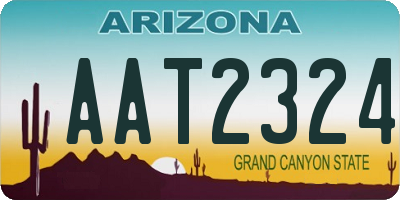 AZ license plate AAT2324