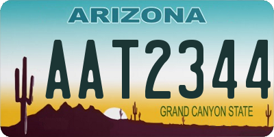 AZ license plate AAT2344