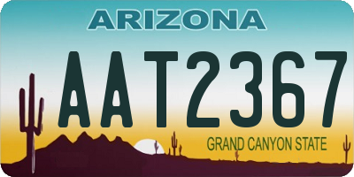 AZ license plate AAT2367