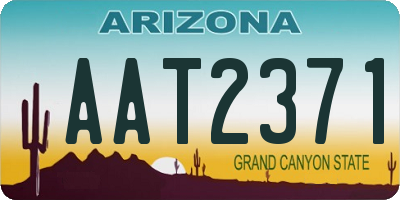 AZ license plate AAT2371