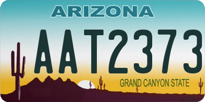 AZ license plate AAT2373