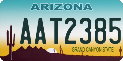AZ license plate AAT2385