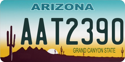 AZ license plate AAT2390