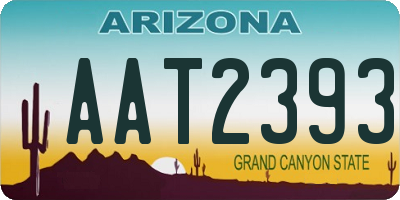 AZ license plate AAT2393