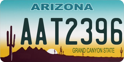 AZ license plate AAT2396