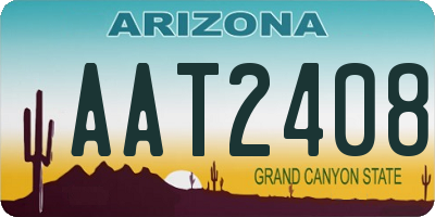 AZ license plate AAT2408