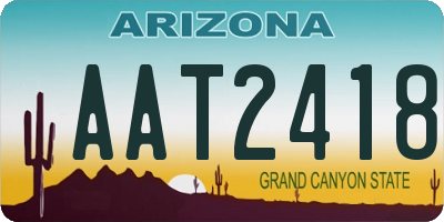 AZ license plate AAT2418
