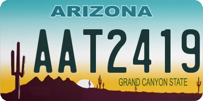 AZ license plate AAT2419