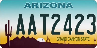 AZ license plate AAT2423