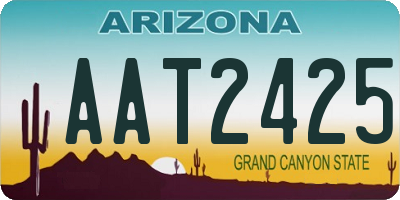 AZ license plate AAT2425