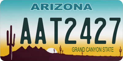 AZ license plate AAT2427