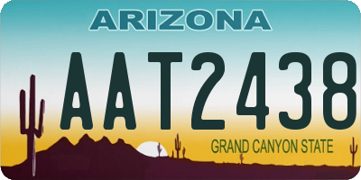 AZ license plate AAT2438